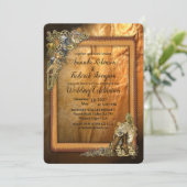 Gothic - Steampunk bruiloft op leer Kaart (Staand voorkant)