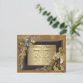 Gothic - Steampunk bruiloft repetitie diner Kaart (Staand voorkant)