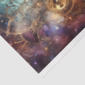 Gothic Steampunk Cat Celestial Voyage Decoupage Tissuepapier (Detail)