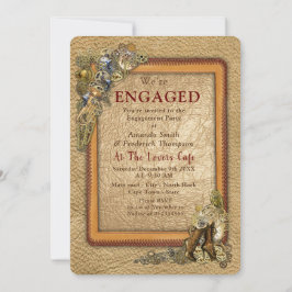 Gothic - Steampunk Engagement Party Kaart