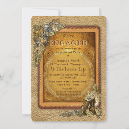 Gothic - Steampunk Engagement Party Kaart
