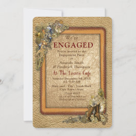 Gothic - Steampunk Engagement Party Kaart