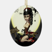 Gothic Steampunk Lolita Art Round Ornament (Rechts)