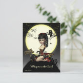 Gothic Steampunk Lolita Digital Art Briefkaart (Staand voorkant)