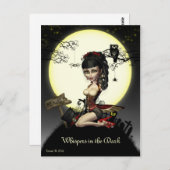 Gothic Steampunk Lolita Digital Art Briefkaart (Voorkant / Achterkant)