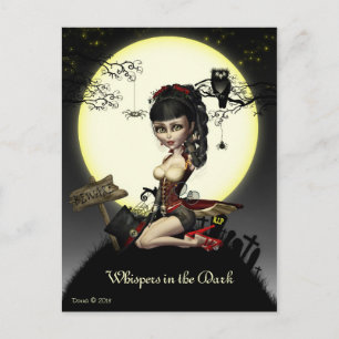 Gothic Steampunk Lolita Digital Art Briefkaart