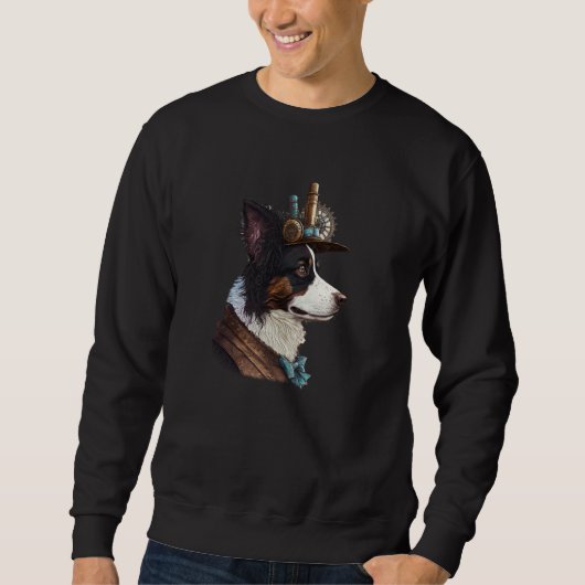 Gothic Steampunk mom Border Collie Trui (Voorkant)