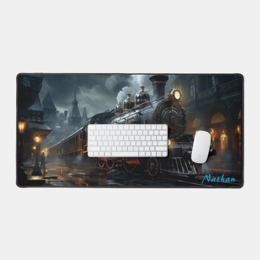 Gothic Steampunk Railway voor Fantasy Lovers Bureaumat (Keyboard & Muis)