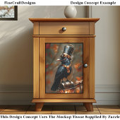 Gothic Steampunk Raven, Lantaarn, DC2L Decoupage Tissuepapier