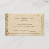 Gothic Steampunk RSVP-kaart Informatiekaartje (Achterkant)