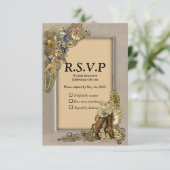Gothic - Steampunk RSVP - Licht Lijst van leder (Staand voorkant)