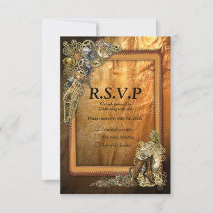 Gothic - Steampunk RSVP - Lijst van lederen vaartu Kaartje