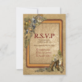 Gothic - Steampunk RSVP - Lijst van lederen vaartu Kaartje