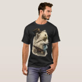 Gothic Steampunk Samoyed T-shirt (Voorkant volledig)