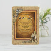 Gothic - Steampunk sculptures op leder Dank je Kaart (Staand voorkant)