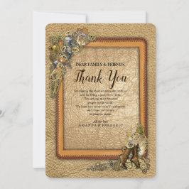 Gothic - Steampunk sculptures op leder Dank je Kaart