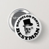 Gothic steampunk skull bachelor ronde button 5,7 cm (Voorkant /achterkant)