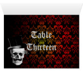Gothic steampunk table number card (Binnen Horizontaal (Onder))