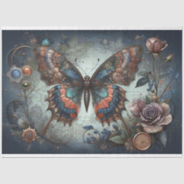 Gothic Steampunk Victoriaans vlinderdecoupage Tissuepapier