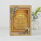 Gothic - Steampunk Weddenschap op leer Kaart (Staand voorkant)