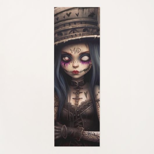 Gothic Steampunk Yoga Mat | Unique Dark Fantasy (Voorkant)