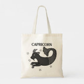 Gothic Steenbok Astrologisch sterrenbeeld Verjaard Tote Bag (Achterkant)