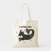 Gothic Steenbok Astrologisch sterrenbeeld Verjaard Tote Bag (Voorkant)