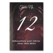 Gothic stijl bruiloft tafel decoraties Dark Moody Kaart (Voorkant)