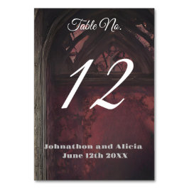 Gothic stijl bruiloft tafel decoraties Dark Moody Kaart