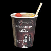 Gothic stijl bruiloft tafel decoraties Dark Moody Papieren Bekers