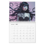 Gothic stijl meisje kalender (Jan 2027)