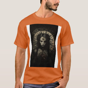 Gothic stijl tarot sinister wiel van fortuin 4 t-shirt