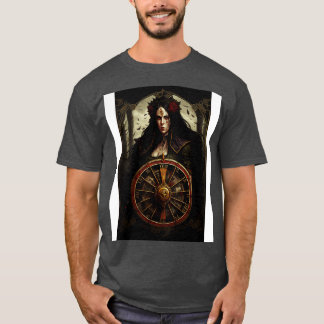 Gothic stijl tarot wiel van fortuin 1 t-shirt