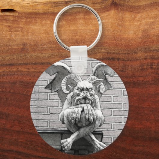 Gothic Stone Gargoyle Fantasy Creatue Sleutelhanger (Voorkant)