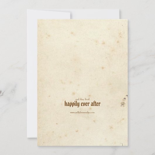 Gothic Storybook Fairytale Invitation Kaart (Achterkant)