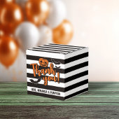 Gothic Strepen Pompoen Vleermuizen Halloween Dank  Bedankdoosjes