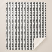 Gothic striped pattern with skulls sherpa deken (Voorkant)