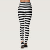 Gothic Stripes Sinaasappel Vleermuis streep Hallow Leggings (Achterkant)