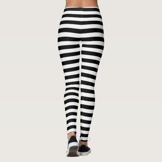 Gothic Stripes Sinaasappel Vleermuis streep Hallow Leggings (Achterkant)