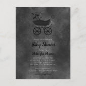 Gothic  Stroller Bat Baby shower Briefkaart (Voorkant)