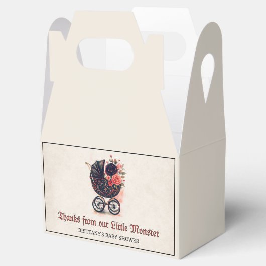 Gothic Stroller Halloween Baby Shower Bedankdoosjes (Geopend)