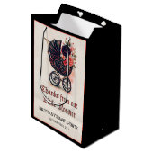 Gothic Stroller Halloween Baby Shower Medium Cadeauzakje (Voorkant Gekanteld)