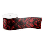 Gothic Style Inkblot Test Red en Black Ribbon Satijnen Lint (Spoel)