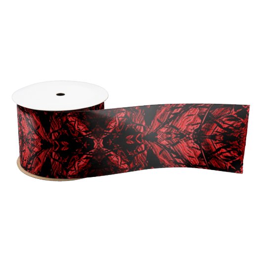 Gothic Style Inkblot Test Red en Black Ribbon Satijnen Lint (Spoel)