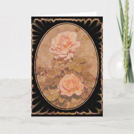Gothic  Style Rozen Art Note Card Kaart