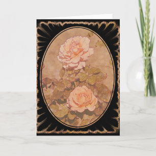 Gothic Style Rozen Art Note Card Kaart