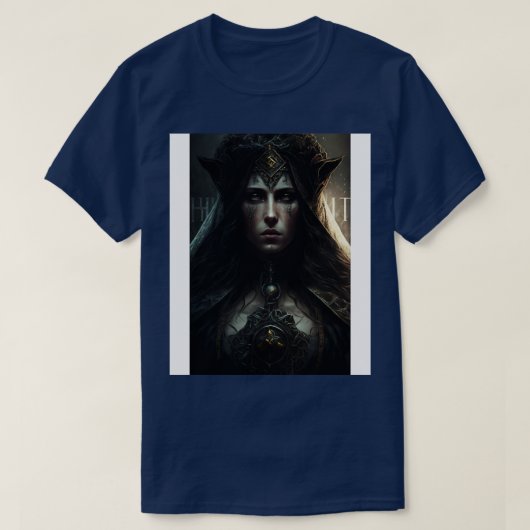 Gothic Style Tarot High Priestess T-shirt (Design voorkant)