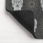 Gothic Sugar Skull and Grey Geometric Pattern Muismat (Hoek)