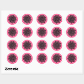 GOTHIC SUN Black Pink Celtic Knoins Ronde Sticker (Vel)