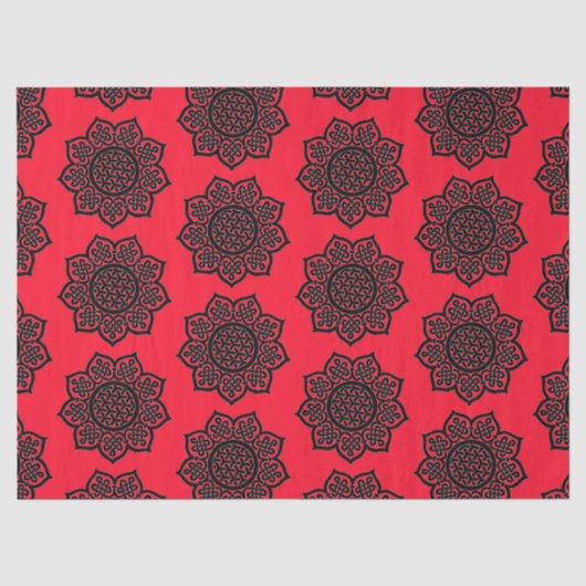 GOTHIC SUN Black Red Celtic Knols Tissuepapier (Voorkant)
